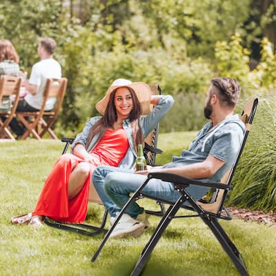 Yard Patio 1 Beach DORTALA Rattan Zero Gravity Chair Heavy Duty Wicker Chaise Folding Recliner for Pool Outdoor Adjustable Folding Lounge Chair with Widened Armrest /& Locking System