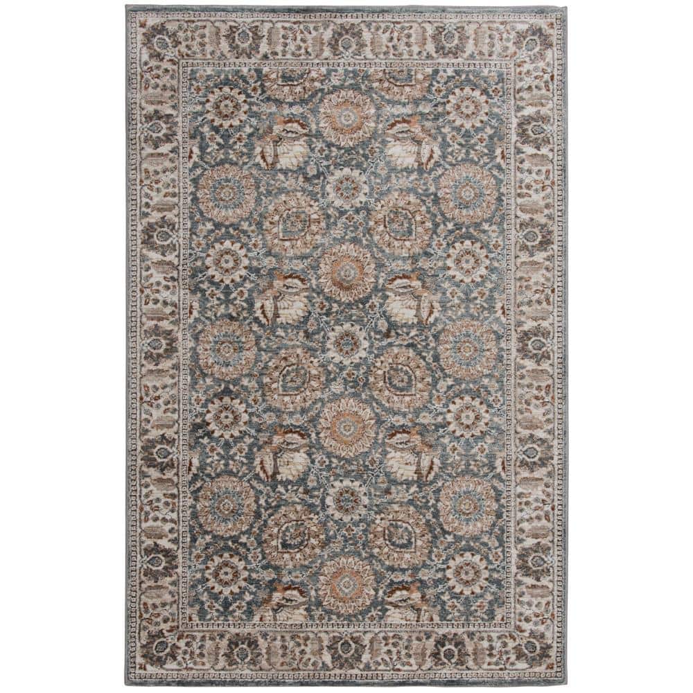 Reynell Light Blue 10 ft. x 13 ft. Floral Area Rug price history on PriceWatchPro