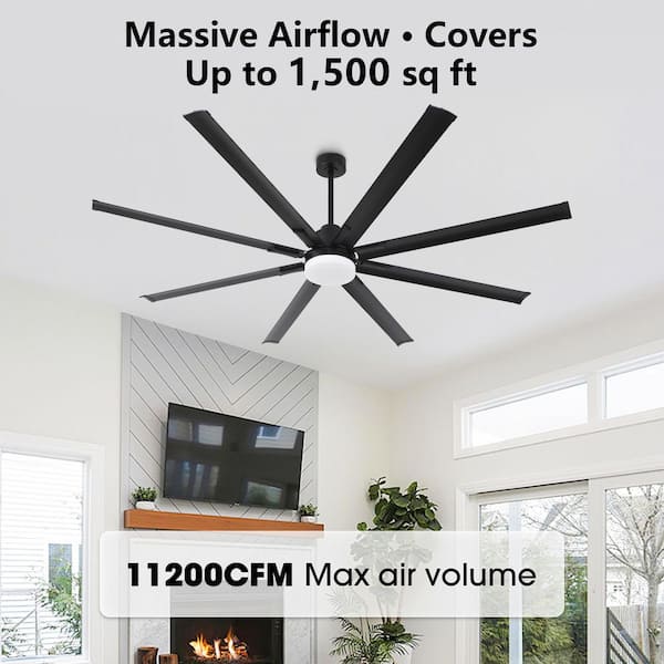 Vaczon 84 in. Matte Black Integrated LED Industrial Downrod Mount Vaczon 84 in. Matte Black Integrated LED Industrial Downrod Mount