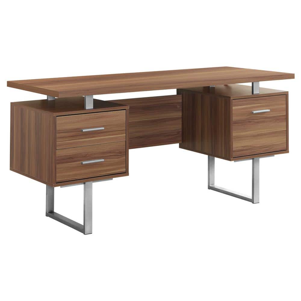 Walnut Computer Desk HD7083 The Home Depot