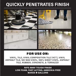 1 Gal. Fast Action Floor Stripper Concentrate; Removes Heavy Build Up on Vinyl, Epoxy and Concrete Flooring (12-Pack)