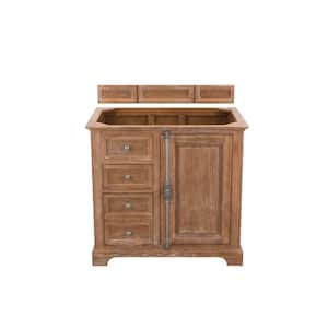 Providence 35.5 in. W x 23.5 in. D x 33.5 in. H Single Vanity Cabinet Without Top in Driftwood