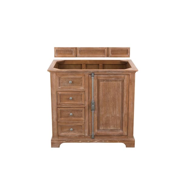 James Martin Vanities Providence 35.5 in. W x 23.5 in. D x 33.5 in. H Single Vanity Cabinet Without Top in Driftwood