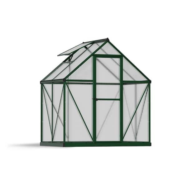 CANOPIA by PALRAM Mythos 6 ft. x 4 ft. Green/Clear DIY Greenhouse Kit