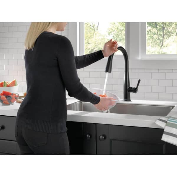 Essa Touch2O Technology Single-Handle Pull-Down Sprayer Kitchen Faucet with MagnaTite Docking in Matte Black