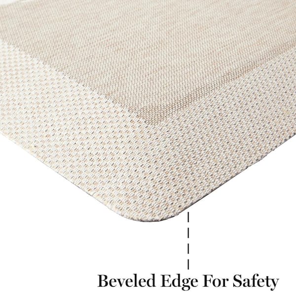 Aloha Beige 19.6 in. x 32 in. Pineapple Kitchen Anti Fatigue Mat