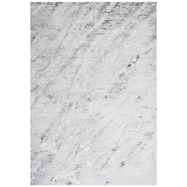 Vogue 5 ft. x 8 ft. Gray/Light Gray Marble Area Rug