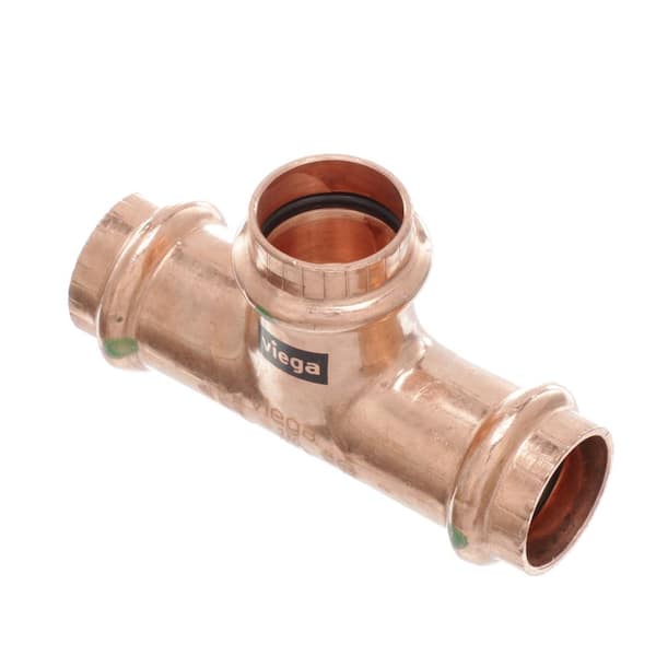 Viega ProPress 1 in. x 3/4 in. x 1 in. Press Copper Reducing Tee Fitting (5-Pack)