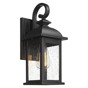 21.3 Large Exterior in. Black Outdoor Hardwired Wall Lantern Sconce Porch Lights for Entryway with No Bulbs Included