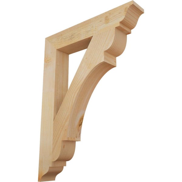 Ekena Millwork 4 in. x 32 in. x 24 in. Douglas Fir Olympic Traditional Rough Sawn Bracket