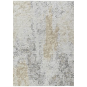Accord Ivory 5 ft. x 7 ft. 6 in. Abstract Indoor/Outdoor Washable Area Rug