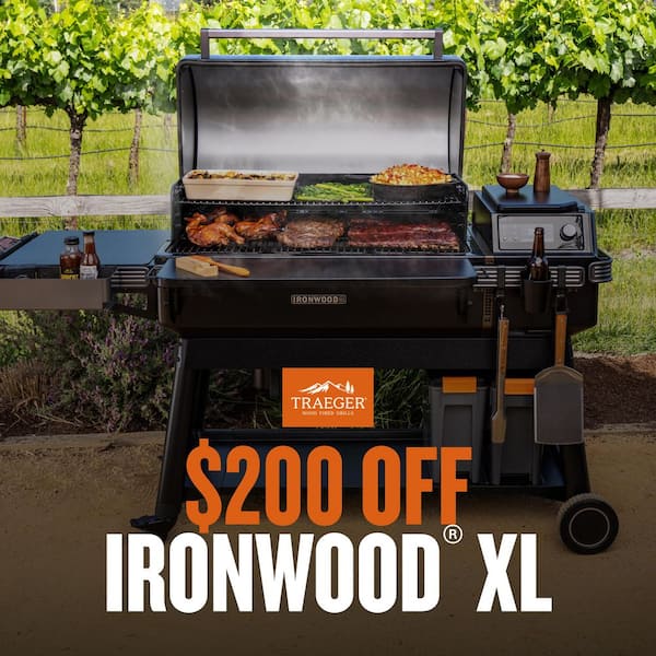 Ironwood XL Wi-Fi Pellet Grill and Smoker in Black