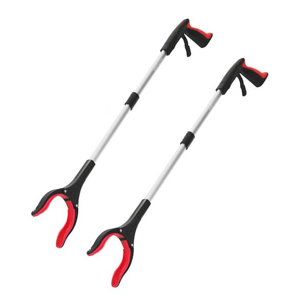 32 in. Swivel Head Magnetic Grabber Reacher Tool Heavy Duty Pick Up Stick for Seniors and Trash 2-Pack