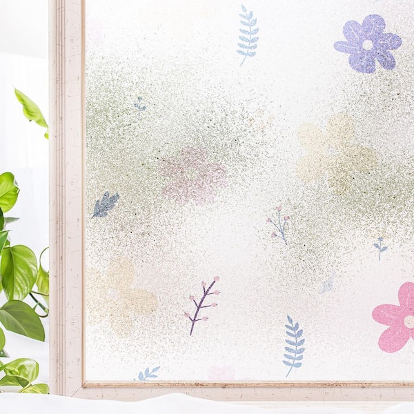 COTTON COLORS 35.4 in. x 78.7 in. Frosted Decorative and Privacy Window Film