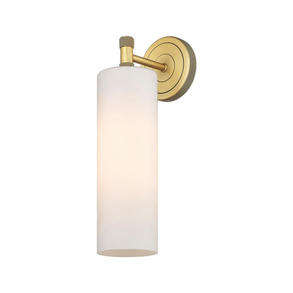 Crown Point 3.88 in. 1-Light Brushed Brass Wall Sconce with Glass Shade price history on PriceWatchPro