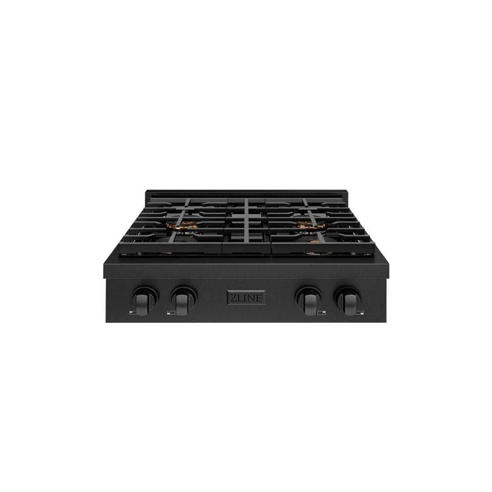 30 in. Paramount Gas Rangetop with 4-Burner DuoPro Cooktop in Black Stainless Steel
