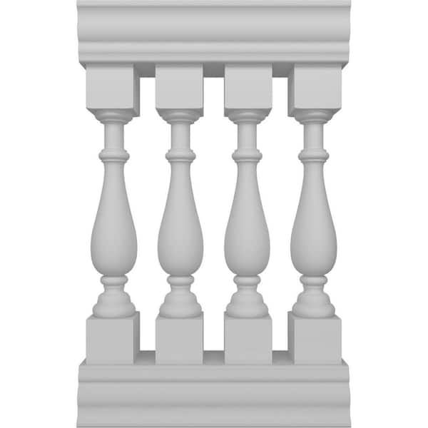 Ekena Millwork Fiberthane Traditional Balustrade 24 in. L x 41 in. H Fiberglass Railing Kit