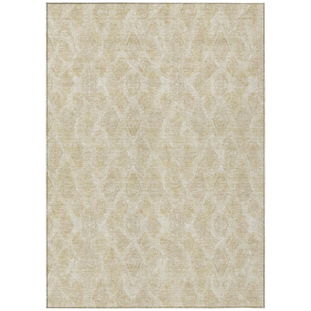Beige Tan Pattern Rug HomeRoots Beige, Taupe, Tan 9 ft. x 12 ft. Woven Geometric Polyester ...