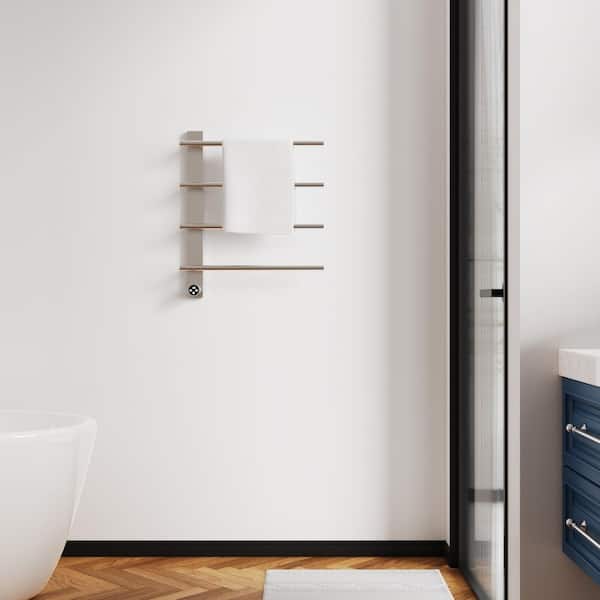 4-Bar Plug-In and Hardwire Towel Warmer in Brushed