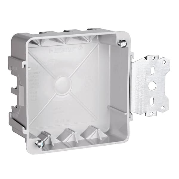 Legrand Pass & Seymour Slater New Work 4 in. Square 21 Cu. In. Plastic Box with Threaded Mounting Holes and Auto/Clamps
