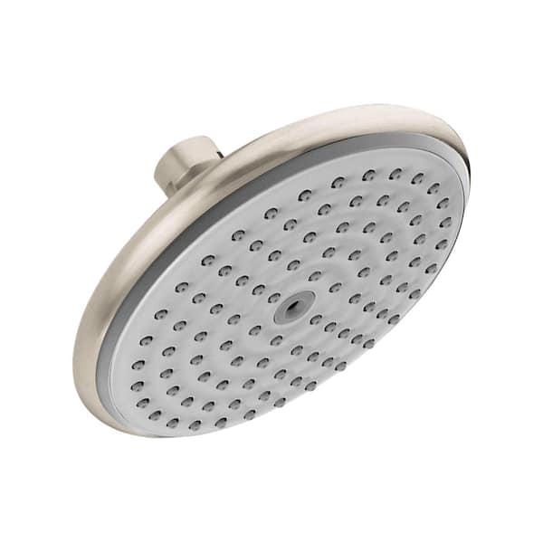Hansgrohe 1-Spray 5.9 in. Single Wall Mount Fixed Rain Shower Head in Brushed Nickel