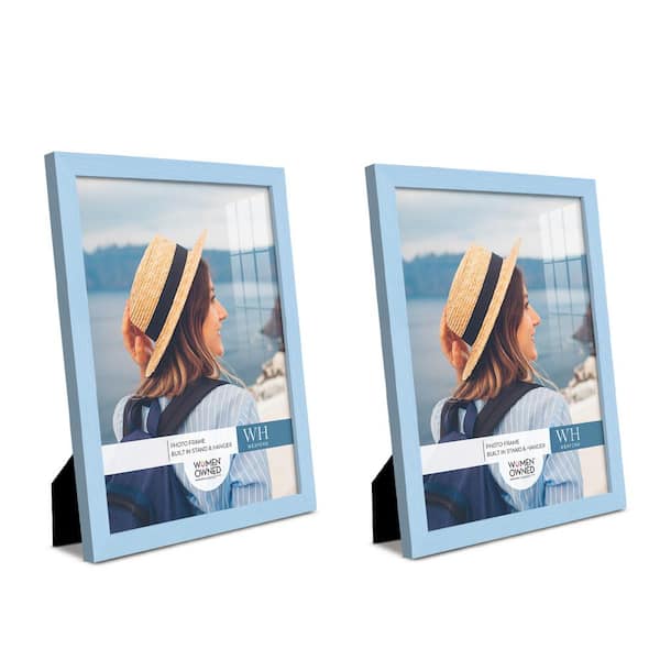 Wexford Home Grooved 11 in. x 14 in. Blue Picture Frame (Set of 2)