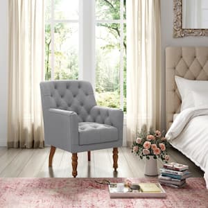 Gray accent outlet chair for bedroom