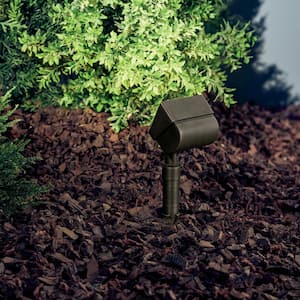 Low Voltage Centennial Brass Hardwired Mini Landscape Flood Light with No Bulbs Included