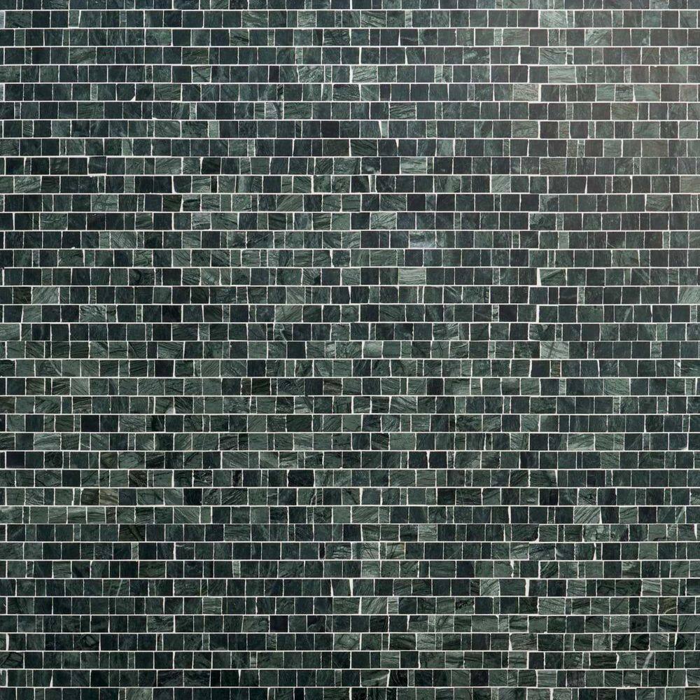 Heritage Verde Green 12 in. x 12 in. Hand Clipped Joint Honed Marble Mosaic Floor and Wall Tile (1 Sq. Ft. / Sheet) price history on PriceWatchPro