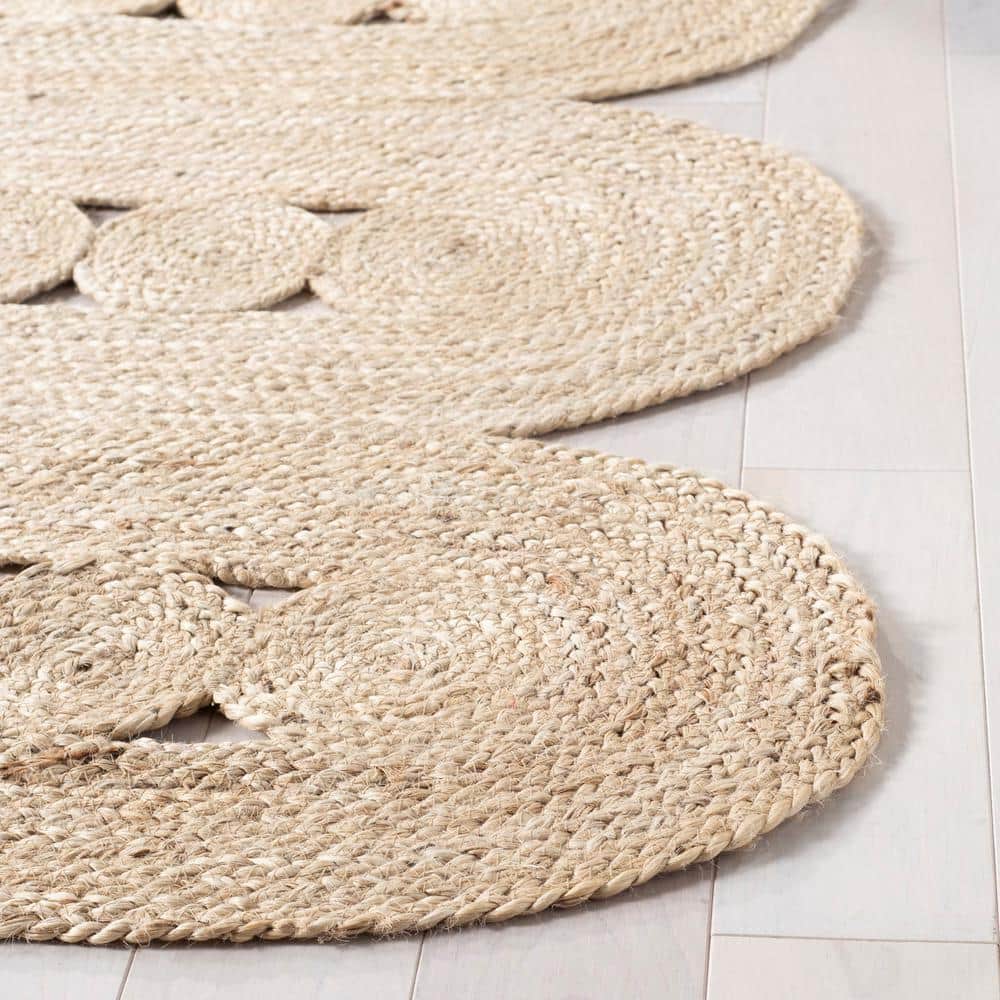Ivory Natural Hand-Knotted Jute & Sisal Runner Rug - 27" x 12"