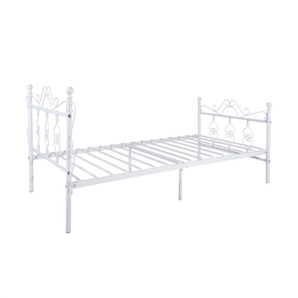 ZIRUWU Metal Bed Frame Twin with Headboard and Footboard Single Platform Mattress Base ZQPPF17B