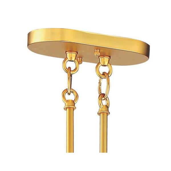 Sable 12-Light Gold and Black Rectangular Chandelier