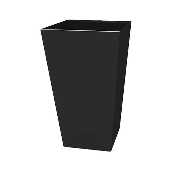 Unbranded 20 in. Black Plastic Tall Finley Square Floor Planters