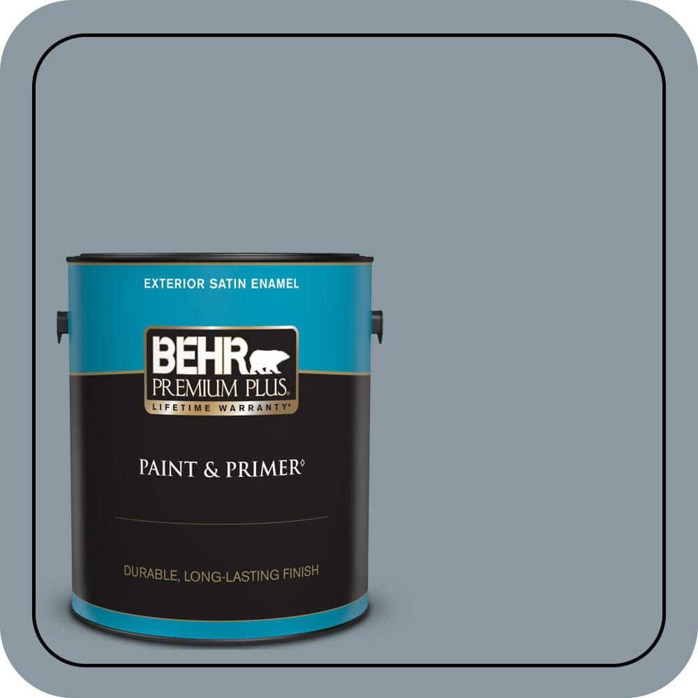 1 gal. #N490-4 Teton Blue Satin Enamel Exterior Paint & Primer price history on PriceWatchPro