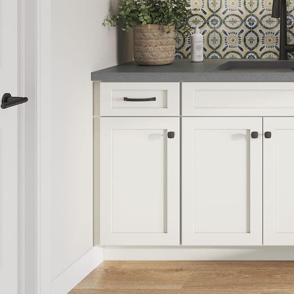 Shaker Partial Overlay 5.8125 in. W x 1.3125 in. D x 0.5625 in. H Antic Pull in Matte Black