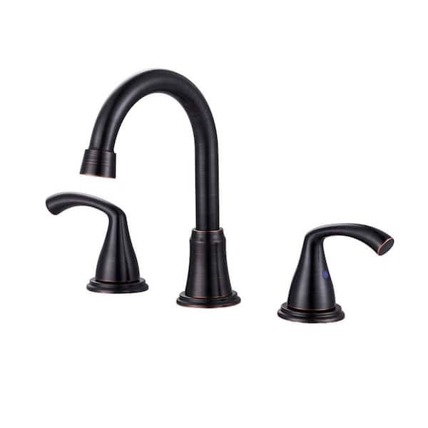8 in. Widespread Double Handle Bathroom Faucet in Oil Rubbed Bronze