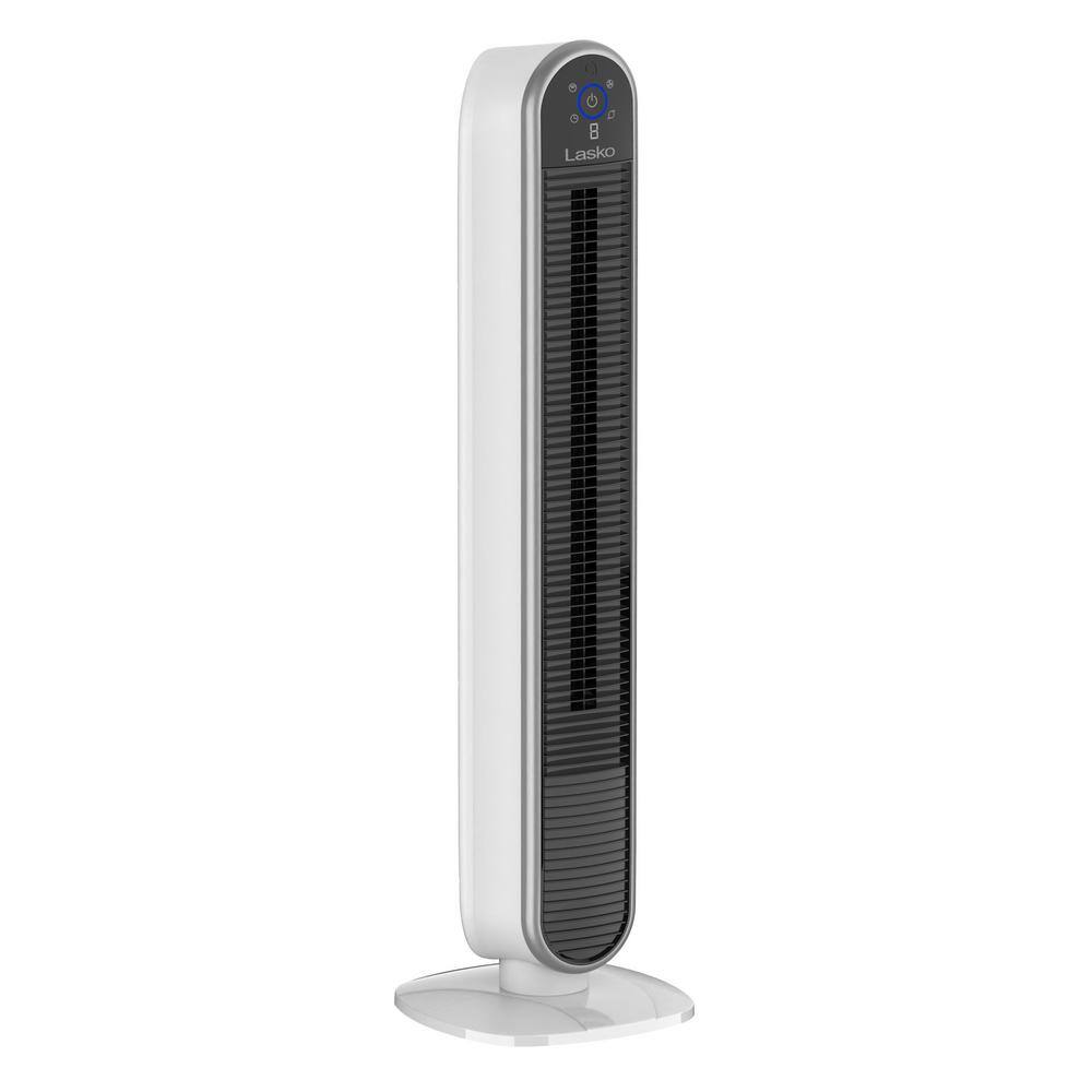 Lasko 40" White Smart Oscillating Tower Fan with Wi-Fi and Voice Control