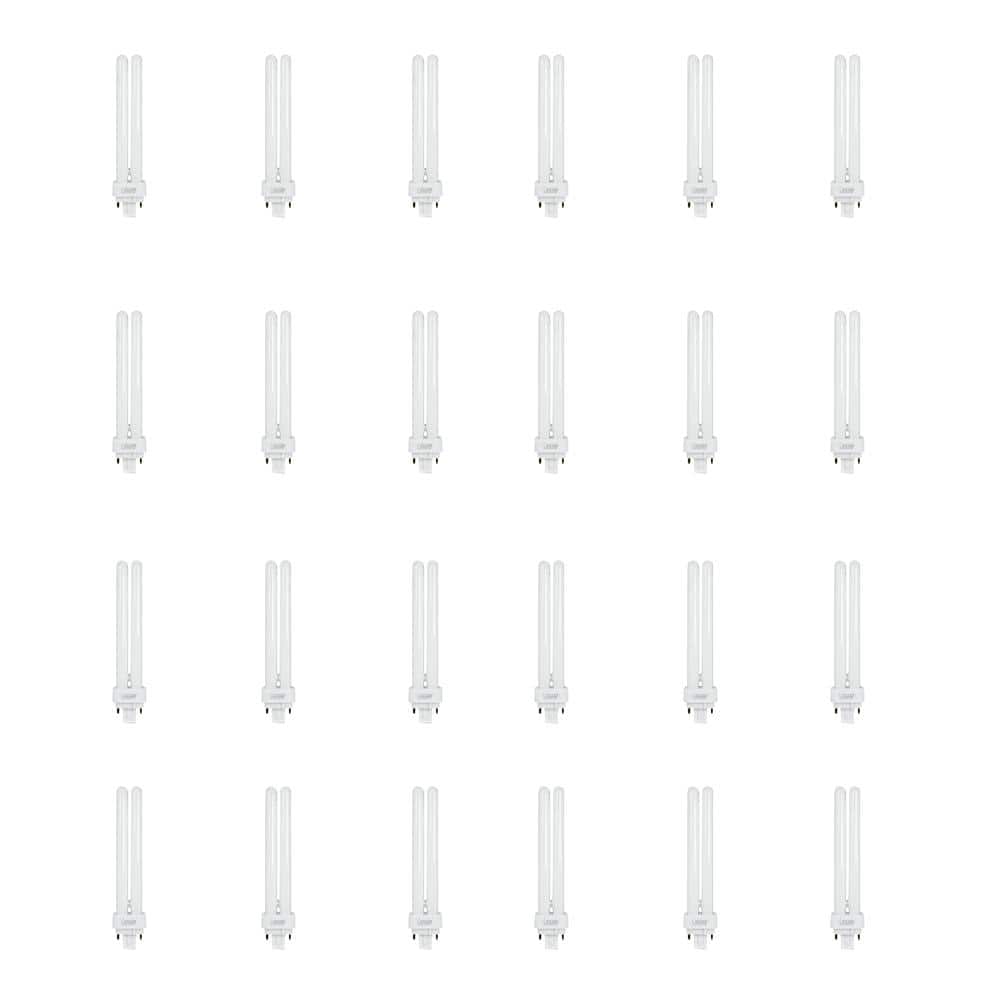 Feit Electric 26W Equiv PL CFLNI Quad Tube 4-Pin Plug-in G24Q-3 Base Compact Fluorescent CFL Light Bulb, Cool White 4100K (24-Pack)