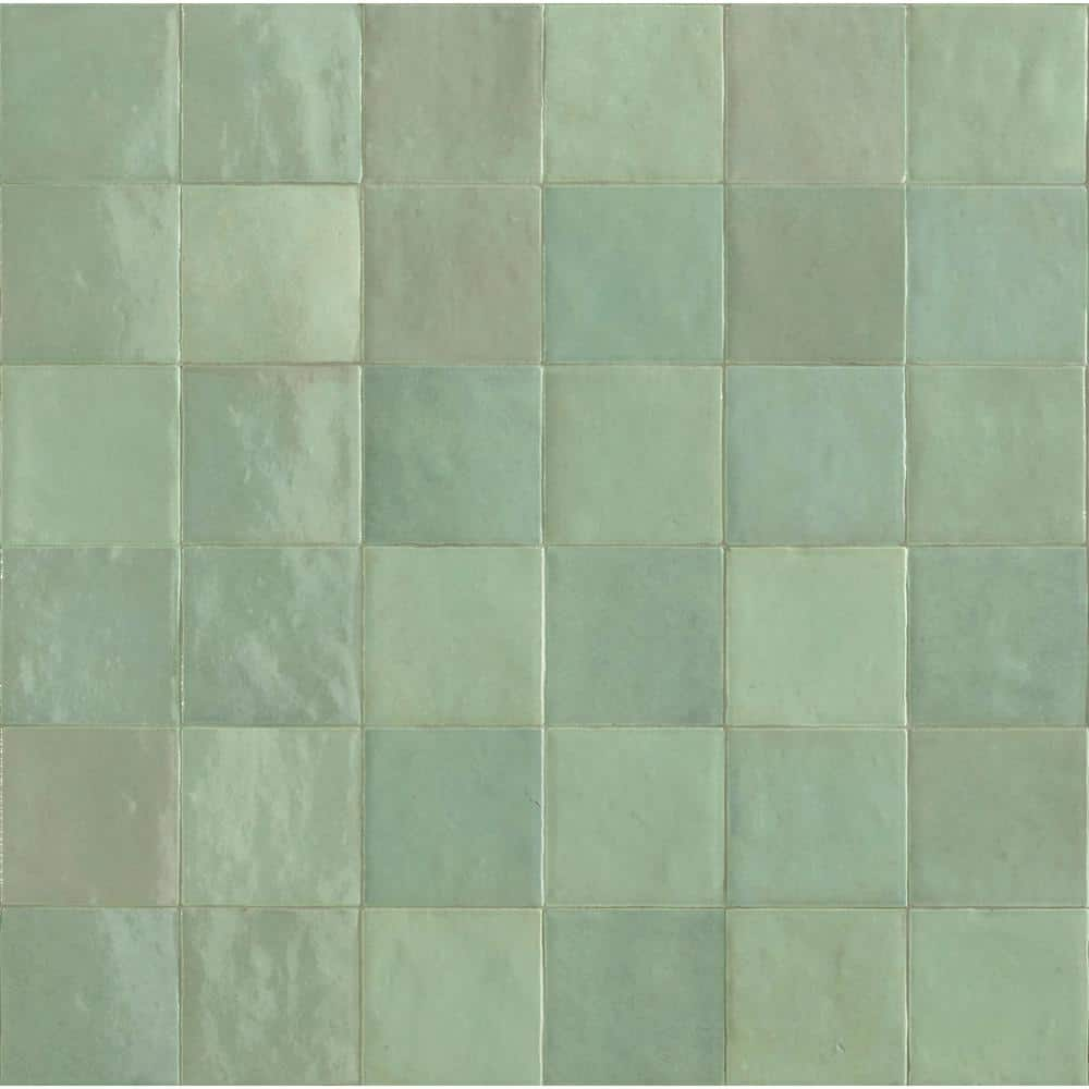 Zellige Tuchese 4 in. x 4 in. Glazed Ceramic Wall Sample Tile -  Marazzi, 0000HDSAMZL01