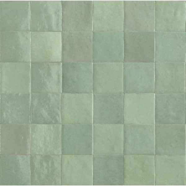 Marazzi Zellige Tuchese 4 in. x 4 in. Glazed Ceramic Wall Sample Tile ...