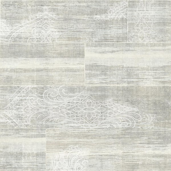 Unbranded Inaya Light Grey Ornament Wallpaper Sample