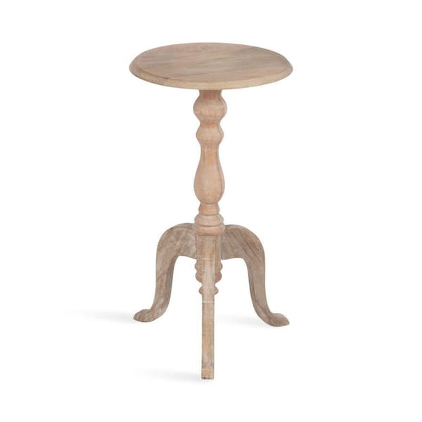 Tourneaux 16 in. Natural Round Wood End Table