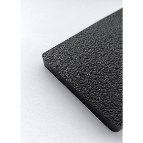 54 in. X 96 in. X 0.50 in. Black Polyethylene Marine Grade Textured Seaboard HDPE Sheet