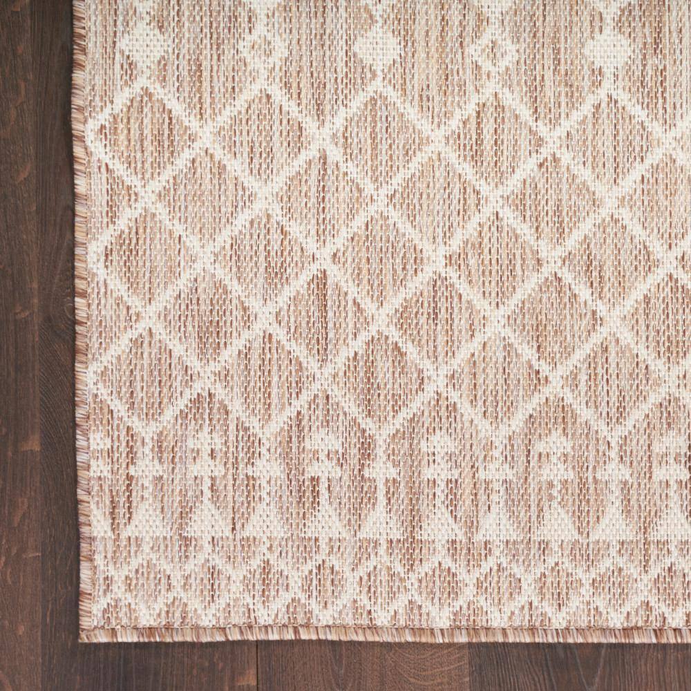 Beige Moroccan Trellis Flatweave Synthetic 5' x 7' Area Rug