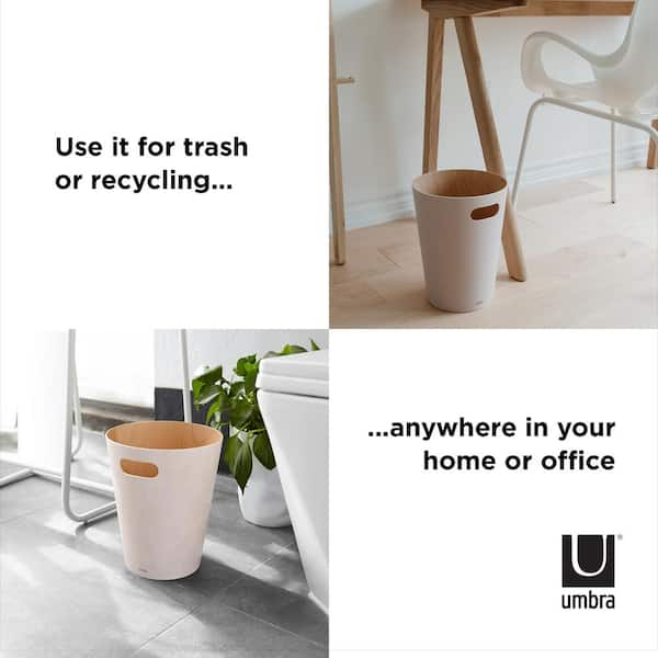 Umbra Black Woodrow Trash Can 2 Gallons