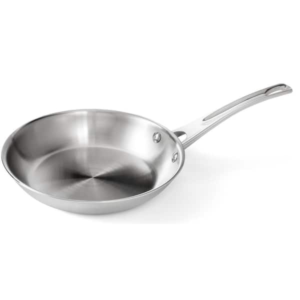 Ozeri Professional Series 8 in. Stainless Steel Earth Frying Pan 100% PTFE-Free Restaurant Edition