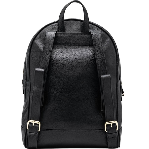 CHAMPS Gala Collection 15 in. Black Leather Backpack LCB-502 - The Home  Depot