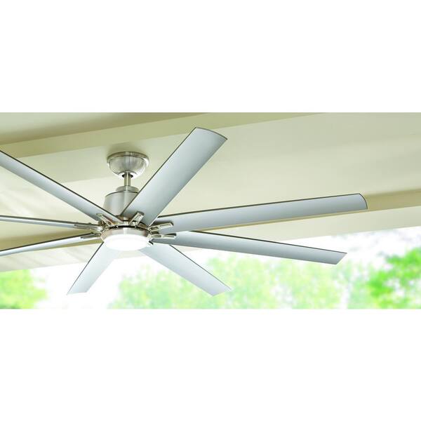 Home Decorators Kensgrove 72 in LED Indoor/Outdoor Brushed Nickel Ceiling Fan 