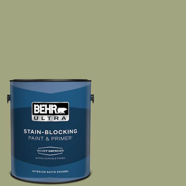 BEHR ULTRA 1 gal. #410F-4 Mother Nature Extra Durable Satin Enamel Interior Paint & Primer