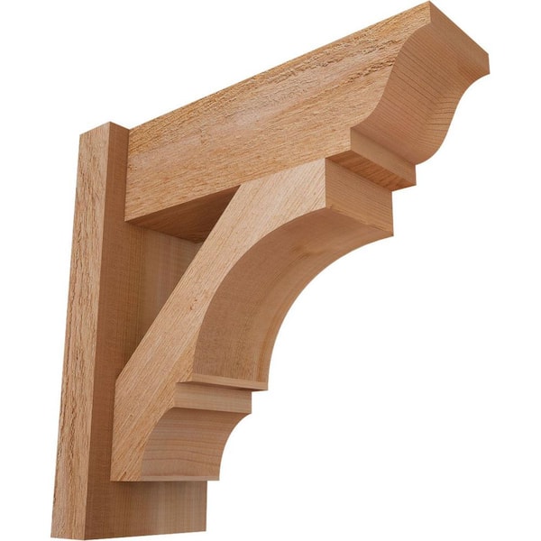 6 in. x 16 in. x 16 in. Western Red Cedar Del Balboa Traditional Rough Sawn Outlooker